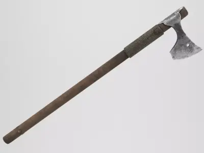 Battle ax of the Kievan Rus Low-poly 3D model