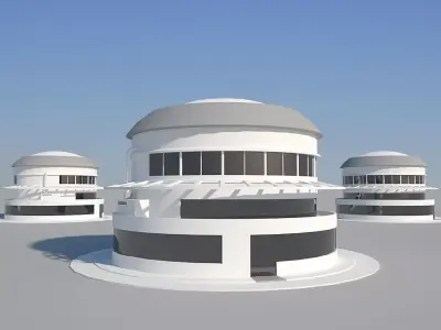 Industrial Building 05 Low-poly 3D model