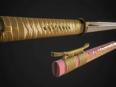 Tanto 04 Low-poly 3D model