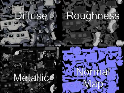 Armored Vehicle Model Pack for HighDetail Rendering and Game ... Low-poly 3D model
