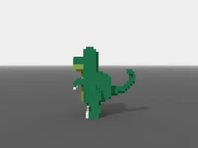 Voxel Dinosaur Low-poly 3D model purchase