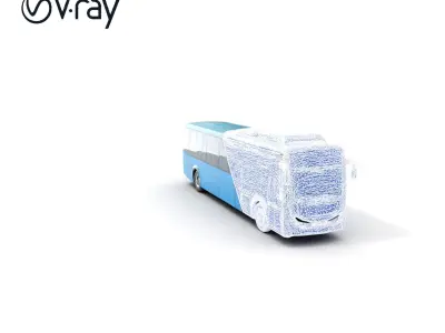 City Bus Model Pack with Various Detail Levels for Rendering ... Low-poly 3D model