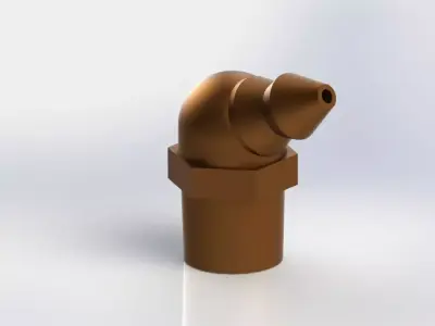 GREASE FITTING 65 DEG 18 NPT Free 3D model