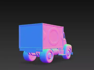 3D Christmas Truck with Gifts Scene 3D print model