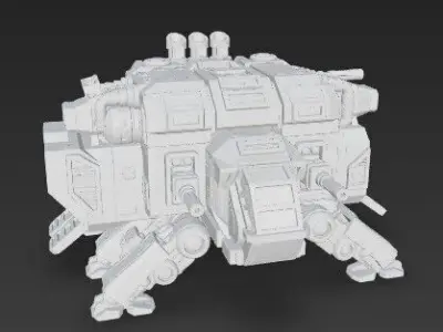 3D Printable Iron Oath Mammoth Multi Legged Transporter 3D model