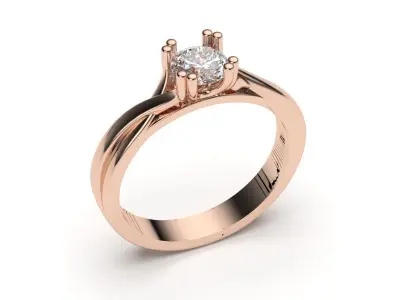 solitaire with ring sizes  8 part S53 3D print model
