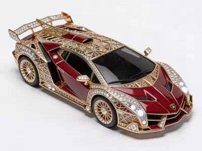 Luxury Jeweled Pagani Huayra Masterpiece 3d Low-poly 3D model