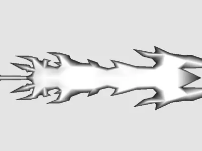 Futuristic Sword Low-poly 3D model 18