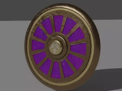 Antique Byzantine Shield Low-poly 3D model