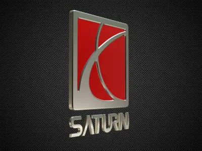 saturn logo 3D model