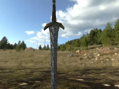 Legendary Greek sword Low-poly 3D model