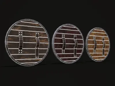 Nordic Sleipnir Shield Low-poly 3D model