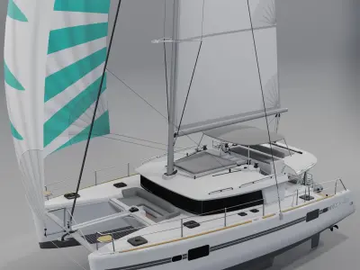 Lagoon 450 F Catamaran 3D Model PBR Rendering 2025 3D model 3D model