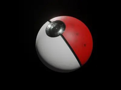 pokeball pokemon ball - pokemon grenade Low-poly 3D model