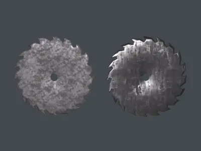 Saw Blade 3D Model Low-poly 3D model