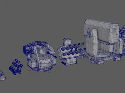 BattleShip Gun Pack 3D model