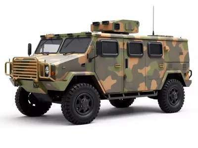 Camouflage Tactical Vehicle model pack Low-poly 3D model