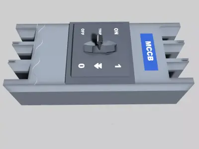 Moulded Case Circuit Breaker Meter Low-poly 3D model