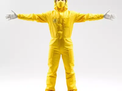 Protective Yellow Suit model pack Low-poly 3D model