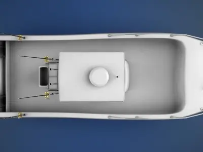 Sea Cat Center Console Outboard Fishing Boat Low-poly 3D model