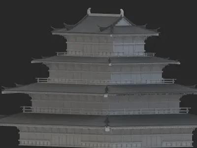 big pagoda-01 Low-poly 3D model