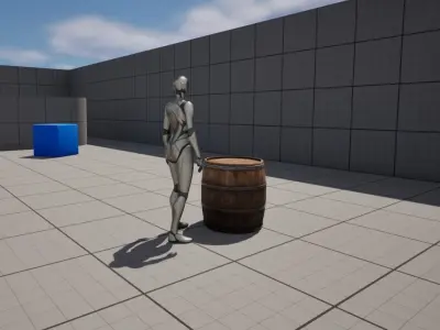 wood barrel Low-poly 3D model purchase