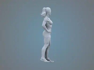 Modern Female Athlete Sculpture PM-67 3D print model