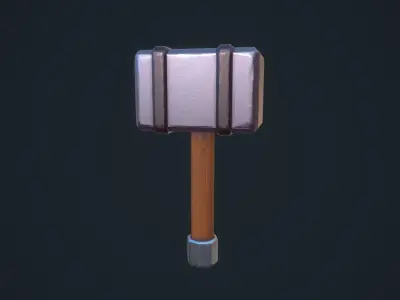 Stylized Hammer Low-poly 3D model