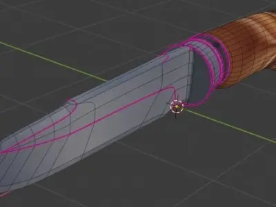 bison knife Low-poly 3D model