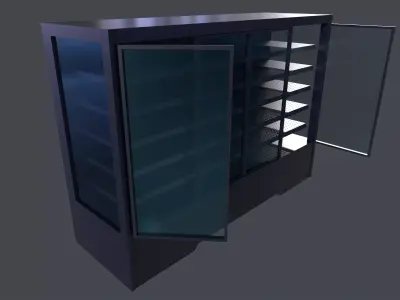 market frige Low-poly 3D model