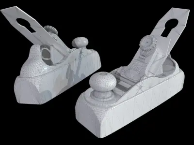 Jack-plane two planes Low-poly 3D model