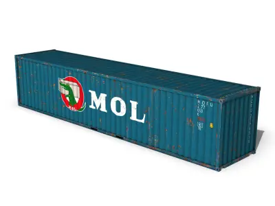 40ft Shipping Container - MOL 3D model