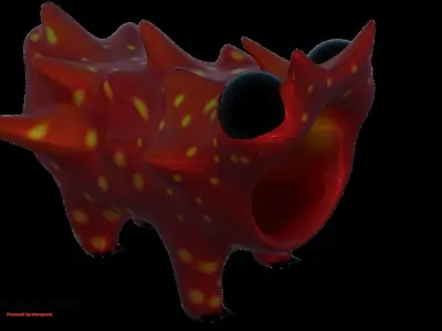 red metal frog Free 3D model