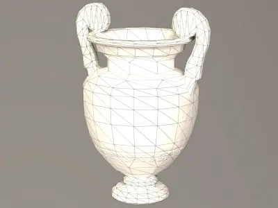 Ancient Clay Vase antique ceramic jug Low-poly 3D model