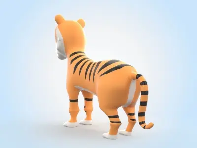 Tiger cartoon 3D model