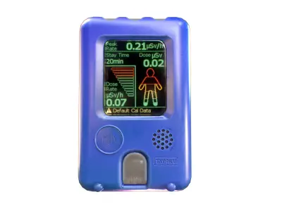  Digital Radiation Dosimeter Low-poly 3D model