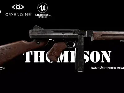 Thompson - Model and Textures Low-poly 3D model Free low-poly 3D model