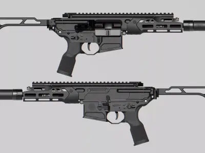 SIG Sauer RSAR MCX Rattler LT Low-poly 3D model