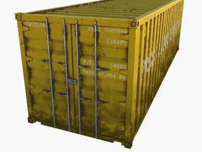 Cargo container pack 01 Low-poly 3D model
