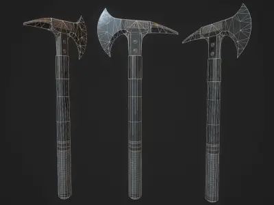 Modern Axe 02 Low-poly 3D model