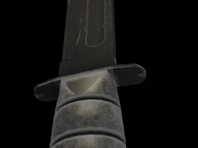 Knife Low-Poly military Free low-poly 3D model