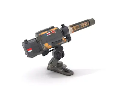 Tactical Turret Model Pack with Camo Texture Low-poly 3D model