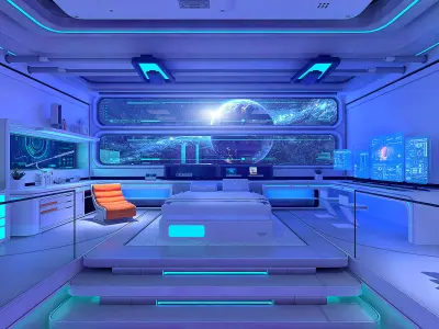 Space station 3D model