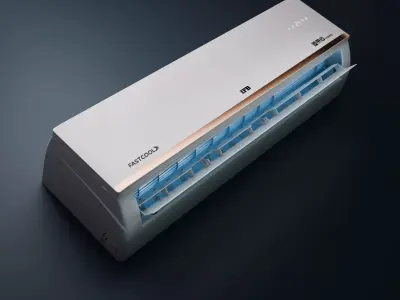 Modern Split Air Conditioner 3D model