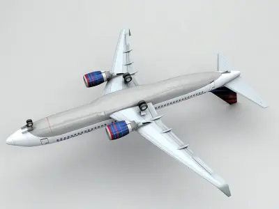Boeing 737-800 NG Airliner - Delta Airlines  Low-poly 3D model