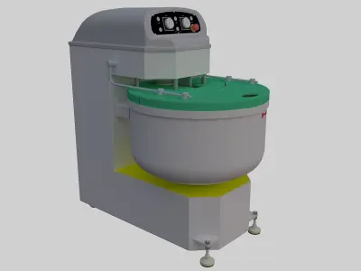Spiral dough kneading machine 3D model