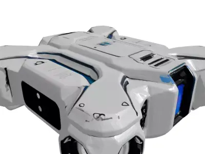 SciFi Futuristic Ground Hover Drone 3D model