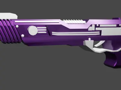 Space Gun Free low-poly 3D model