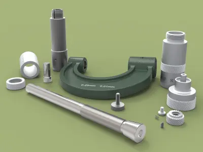 External micrometer 3D model