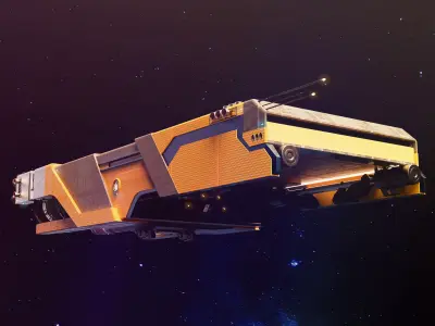 Spaceship cargo 3D model by sergeym